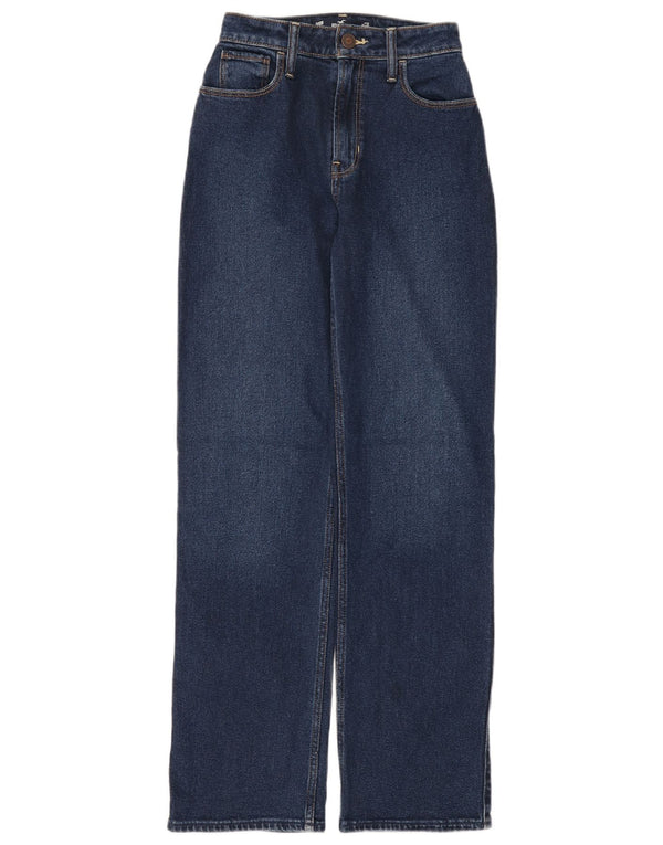 Γυναικεία Hollister Dad Ψηλό κωνικό τζιν W23 L32 Navy Blue Cotton