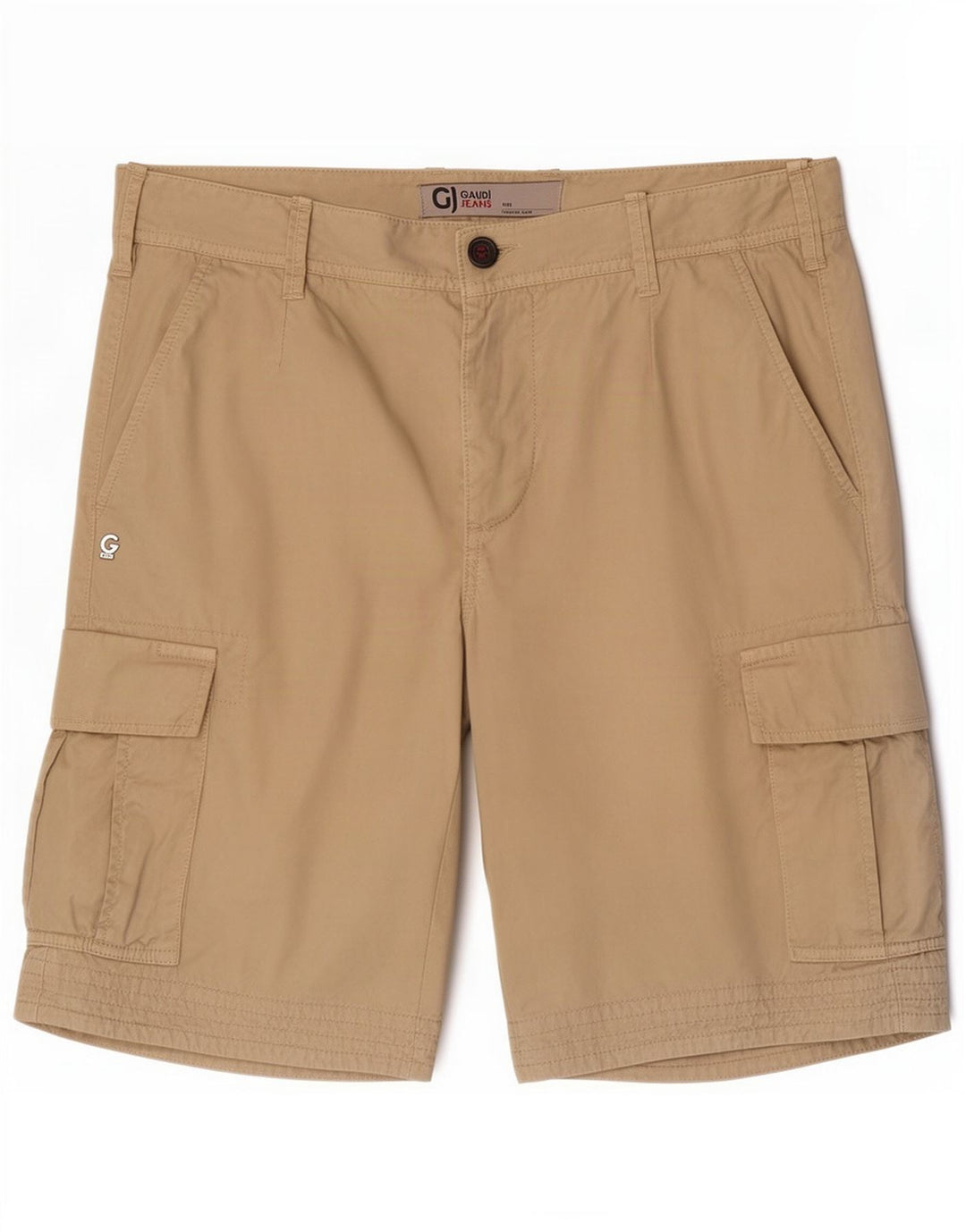 Gaudi Ανδρικό κανονικό σορτς Cargo Medium W31 Beige βαμβακερό