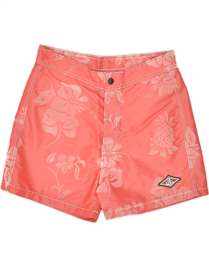 BEAR Womens Casual Shorts W28 Medium Pink Floral Polyester Vintage Bear and Second-Hand Bear from Messina Hembry 