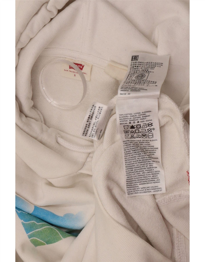 Ανδρικό γραφικό κουκούλα Levi's Μικρό λευκό βαμβακερό