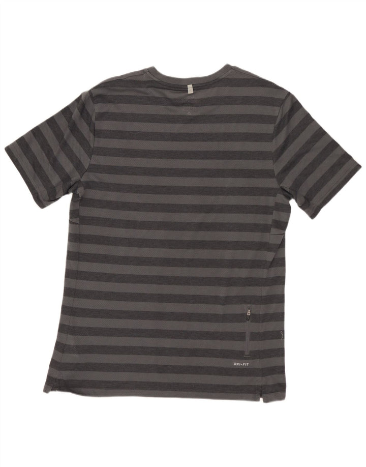 Ανδρικό T-Shirt Nike Dri Fit Τοπ μεσαίου γκρι ριγέ πολυεστέρα