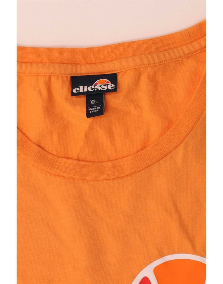 Ellesse Ανδρικό γραφικό T-Shirt Top 2XL Πορτοκαλί Βαμβακερό