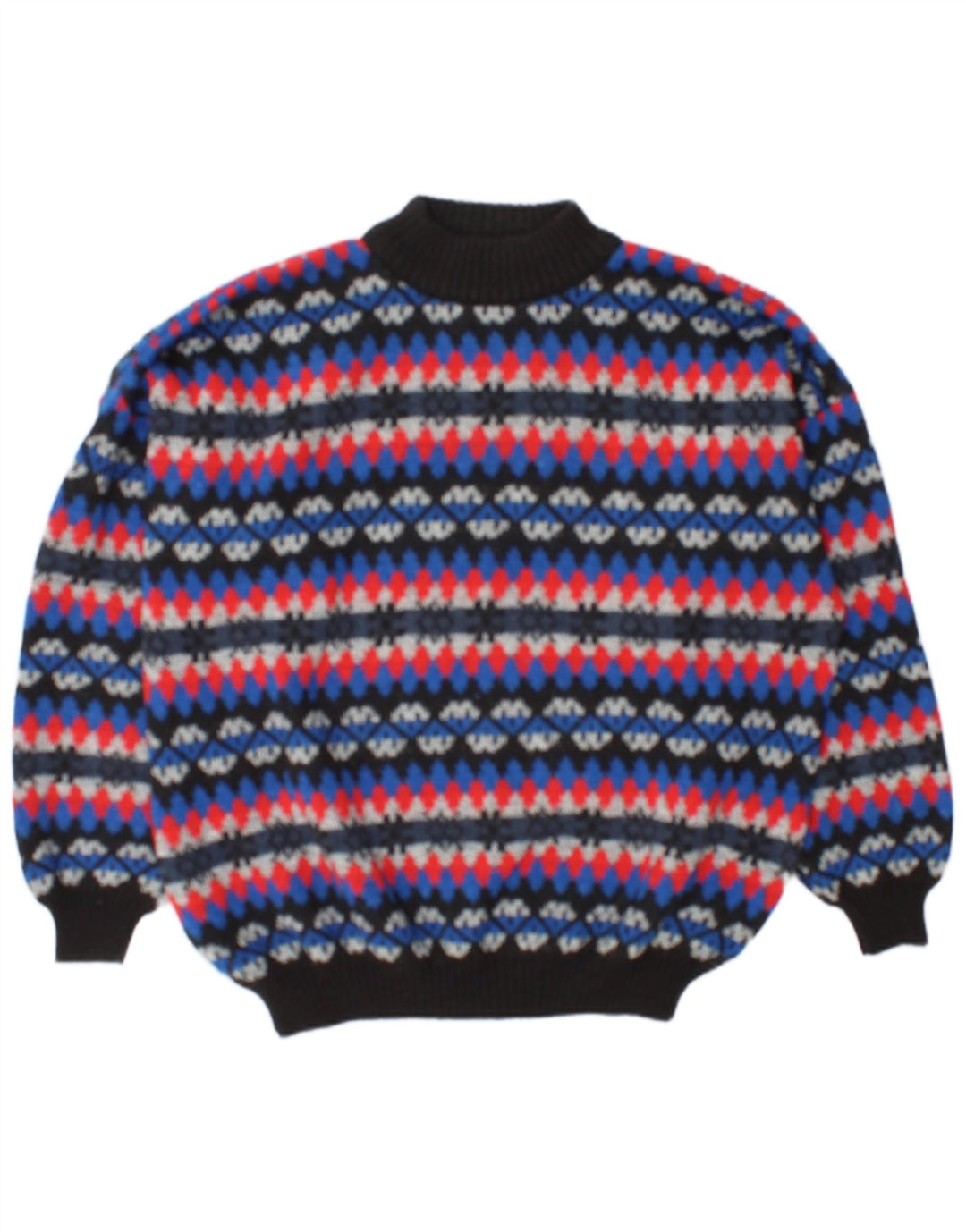 Vintage ανδρικό πουλόβερ με λαιμόκοψη 2XL πολύχρωμο Fair Isle