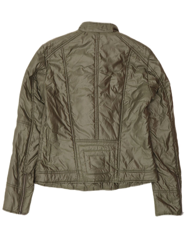 Trussardi Γυναικείο Biker Jacket IT 42 Medium Green Polyester