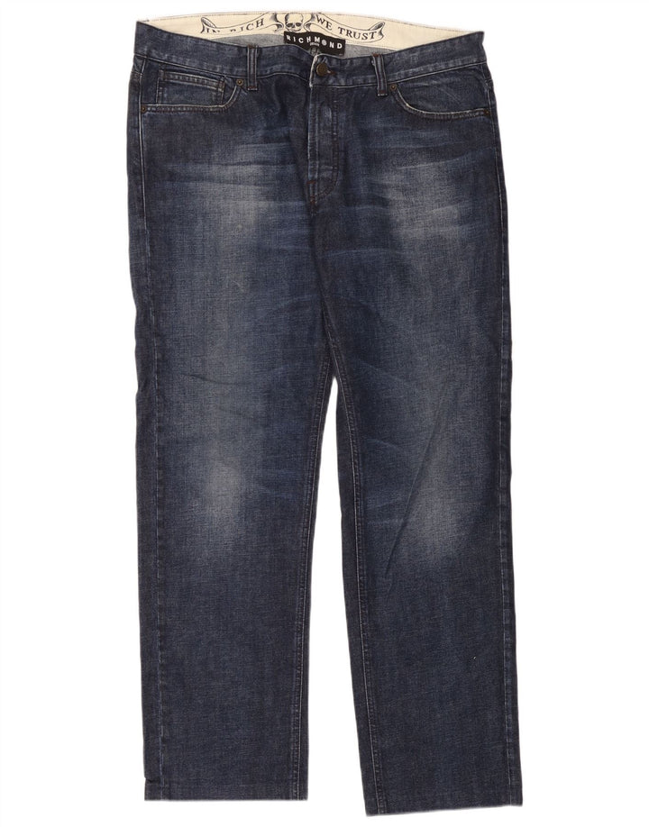 Ανδρικό τζιν Richmond ίσιο W38 L30 Navy Blue
