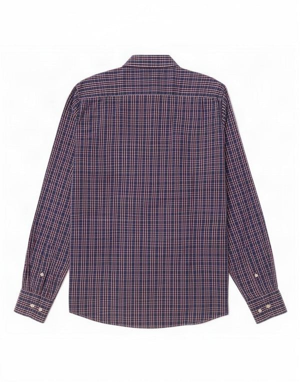 Ανδρικό πουκάμισο Dack's Slim Fit Large Blue Check Cotton