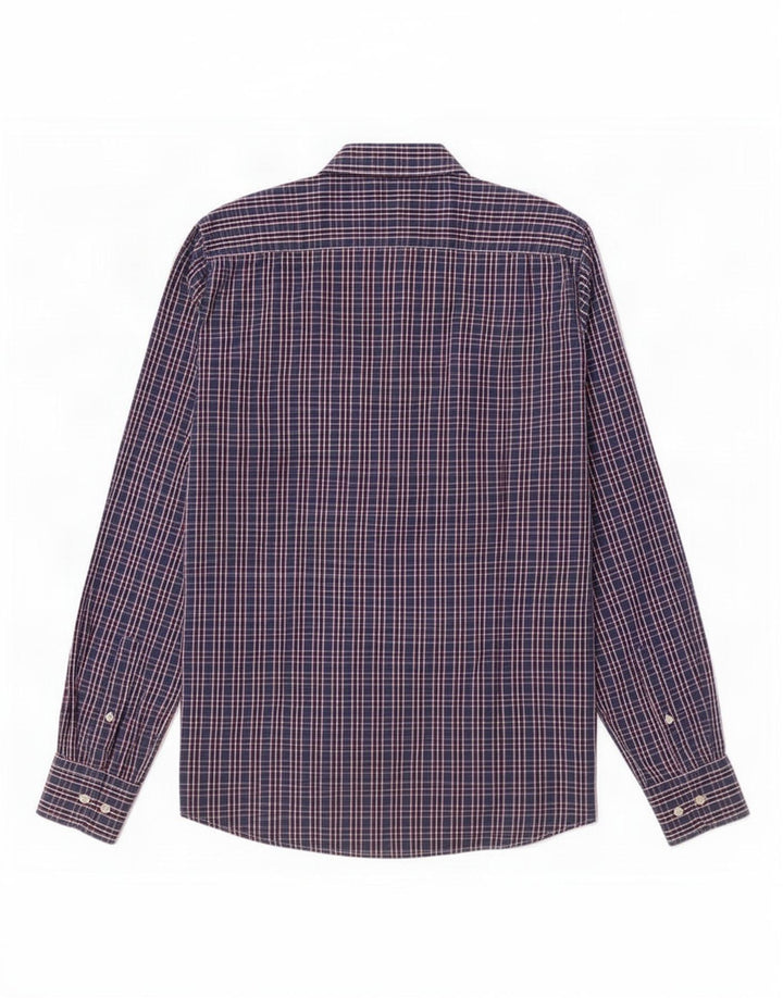 Ανδρικό πουκάμισο Dack's Slim Fit Large Blue Check Cotton