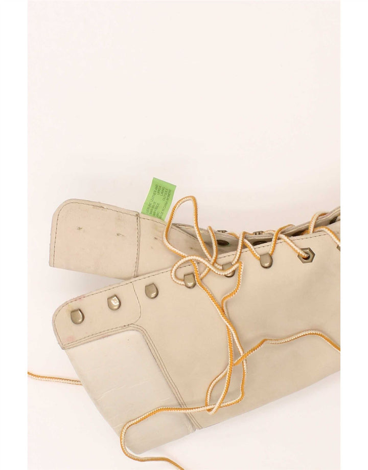 Timberland Γυναικείες Δερμάτινες Μπότες Γόνατο UK Size 6 Μπεζ δέρμα