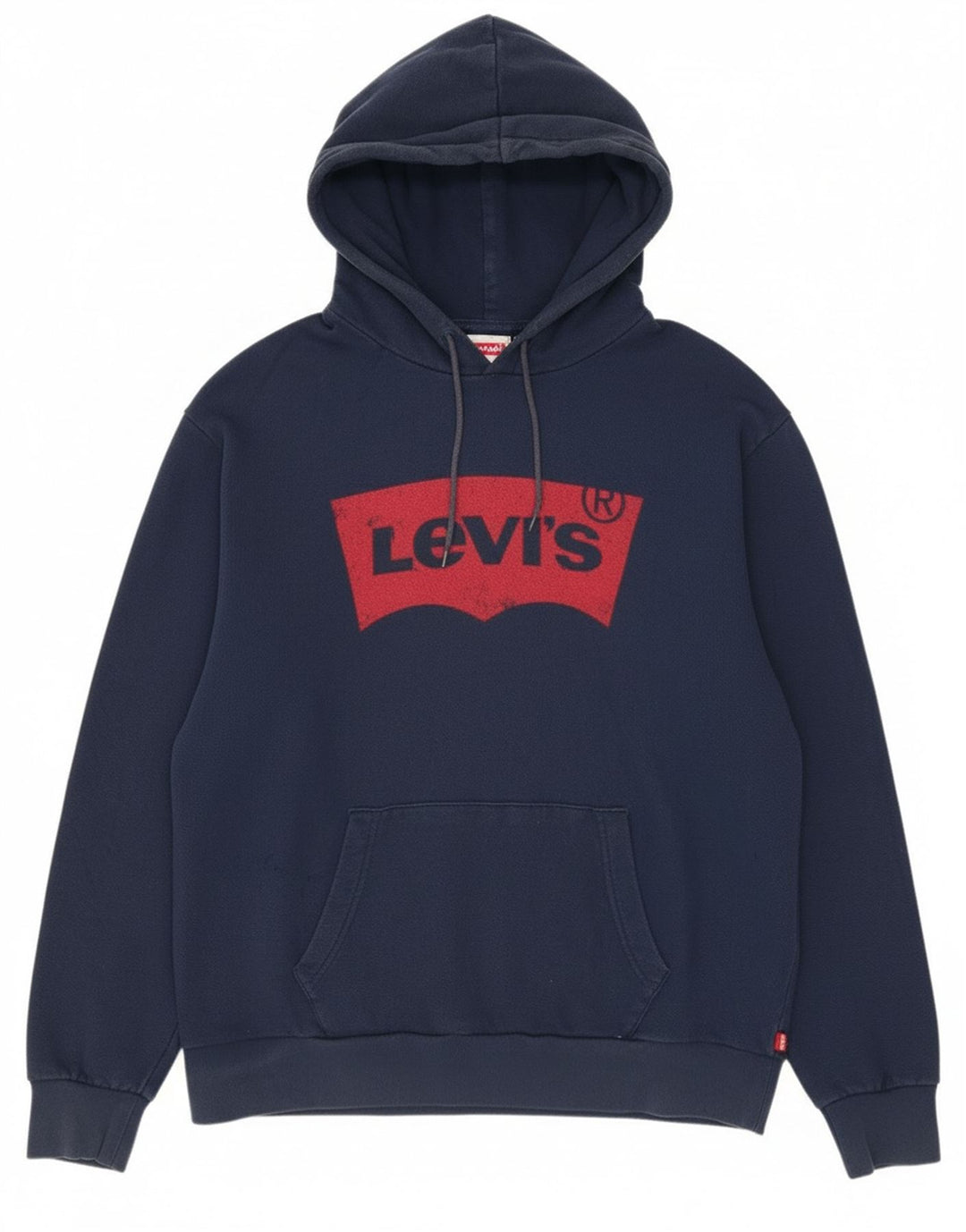 Γυναικείο Levi's Graphic Hoodie Jumper UK 16 Large Navy Blue Cotton