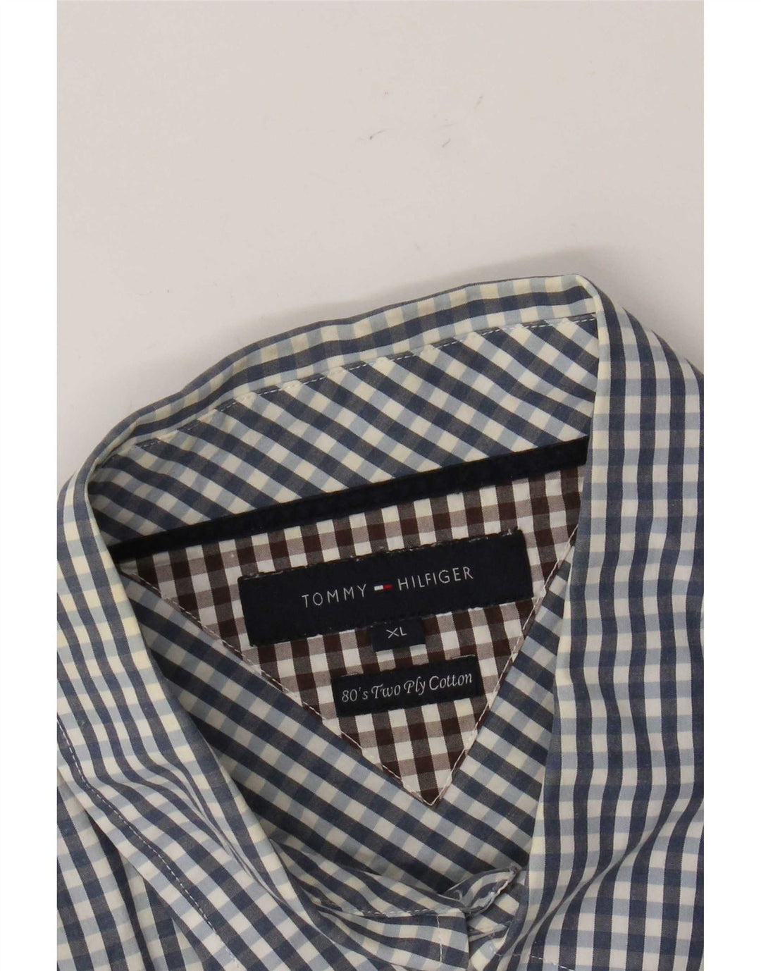 Ανδρικό πουκάμισο Tommy Hilfiger XL Blue Gingham Cotton