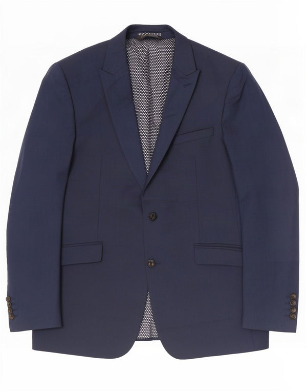 Marks & Spencer Ανδρικό μπλέιζερ με 2 κουμπιά μπουφάν UK 42 Large Navy Blue Polyester