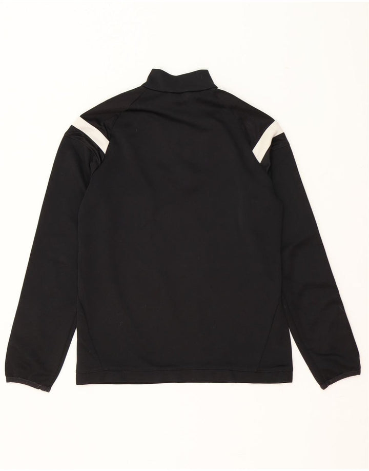 ADIDAS Boys Climacool Zip Neck Pullover Tracksuit Top 11-12 Years Black Vintage Adidas and Second-Hand Adidas from Messina Hembry 