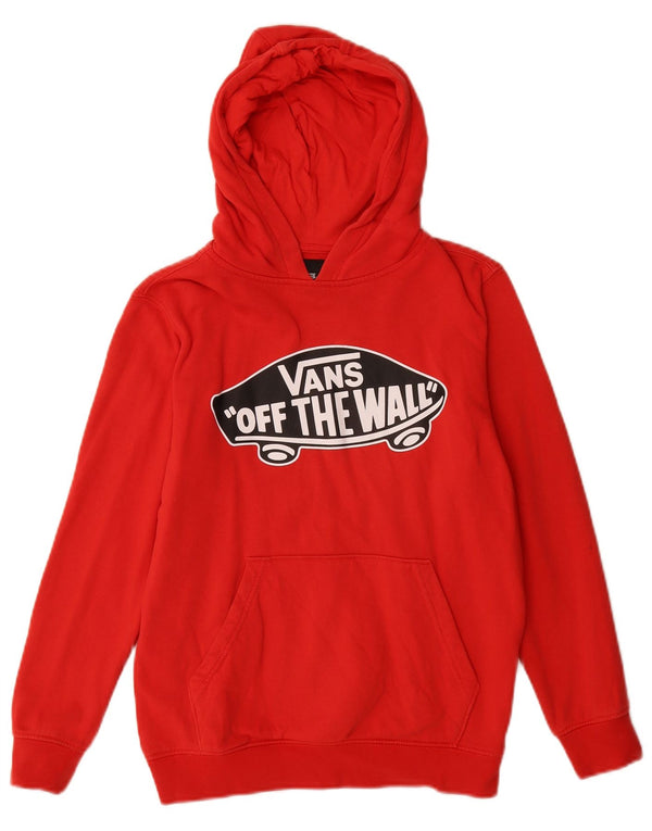 Vans Boys Graphic Hoodie Jumper 10-11 ετών Μεσαίο κόκκινο βαμβακερό