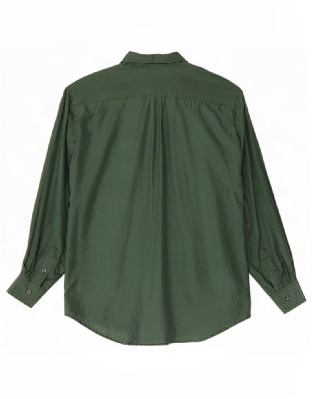 Vintage Ανδρικό πουκάμισο Loose Fit Μικρό πράσινο μεταξωτό