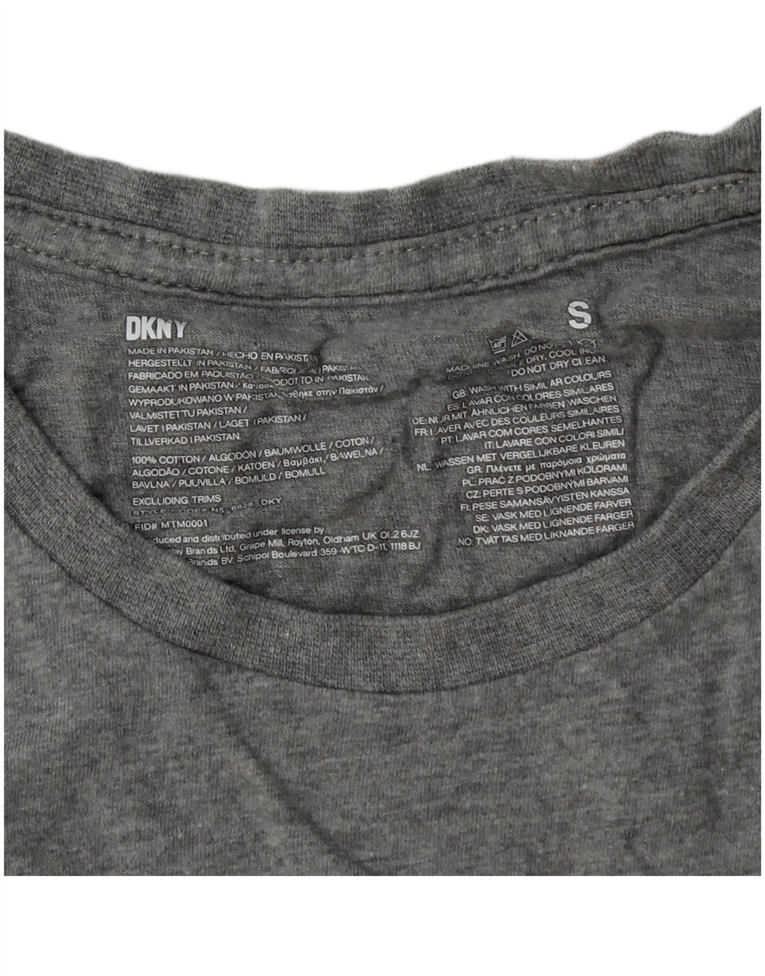 Dkny Boys T-Shirt Top 13-14 ετών Μικρό Γκρι Βαμβακερό
