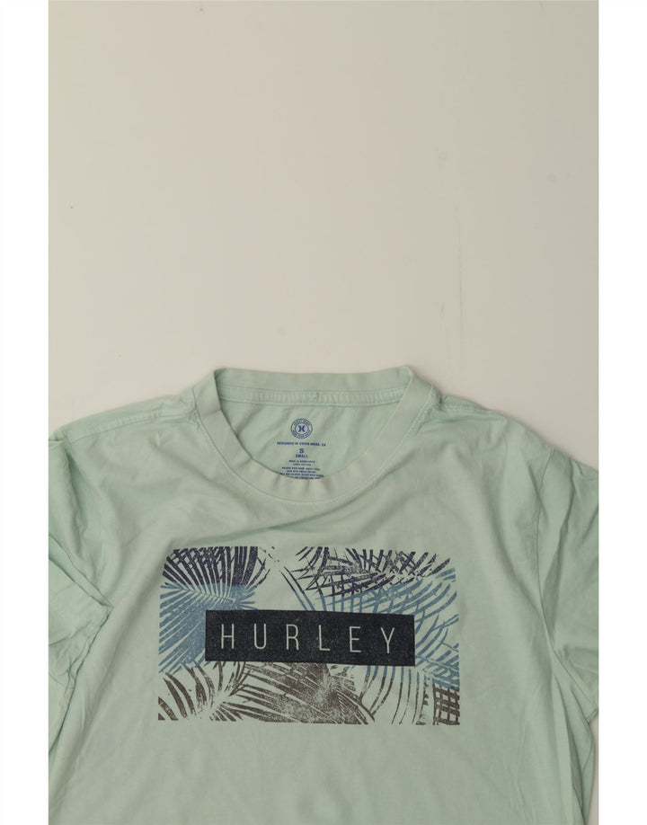 HURLEY Mens Graphic T-Shirt Top Small Green Cotton Vintage Hurley and Second-Hand Hurley from Messina Hembry 