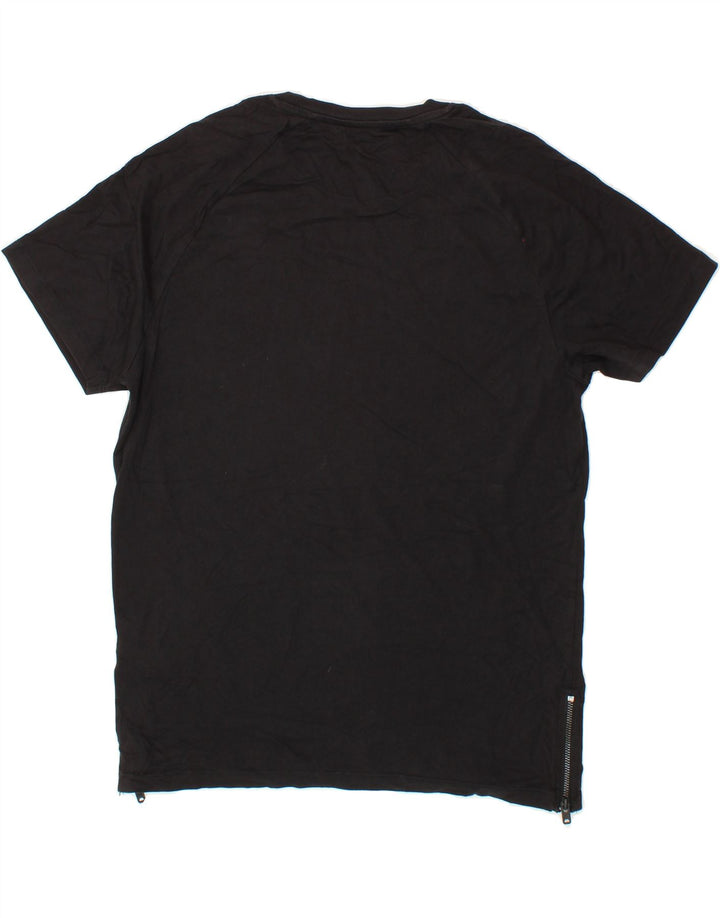 JACK & JONES Mens T-Shirt Top Medium Black Cotton Vintage Jack & Jones and Second-Hand Jack & Jones from Messina Hembry 