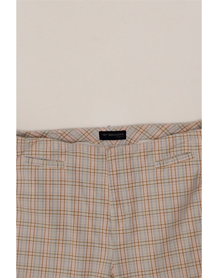 DOCKERS Womens Straight Casual Trousers W28 L21  Blue Check Vintage Dockers and Second-Hand Dockers from Messina Hembry 