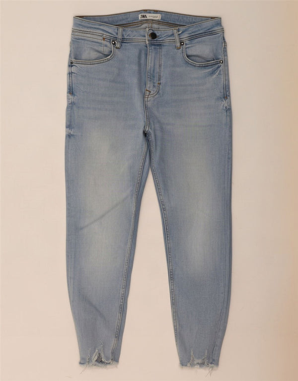 Zara Ανδρικό Skinny Cropped Jeans EU 42 Large W32 L24 Blue