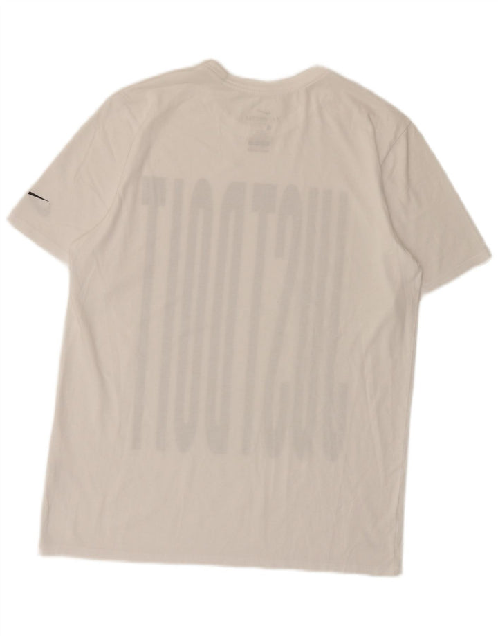 Ανδρικό γραφικό μπλουζάκι NIKE, Dri Fit, μεσαίο λευκό