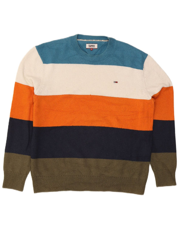 Tommy Hilfiger Ανδρικό πουλόβερ με λαιμόκοψη XL πολύχρωμο ριγέ