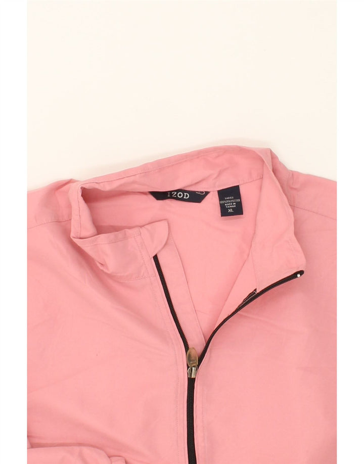 IZOD Womens Pullover Rain Jacket UK 18 XL Pink Polyester Vintage Izod and Second-Hand Izod from Messina Hembry 