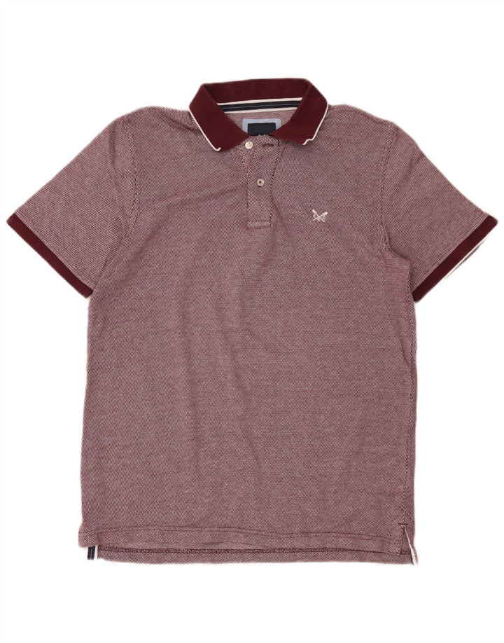 Crew Clothing Ανδρικό πουκάμισο πόλο από μεσαίο βαμβακερό μπορντό