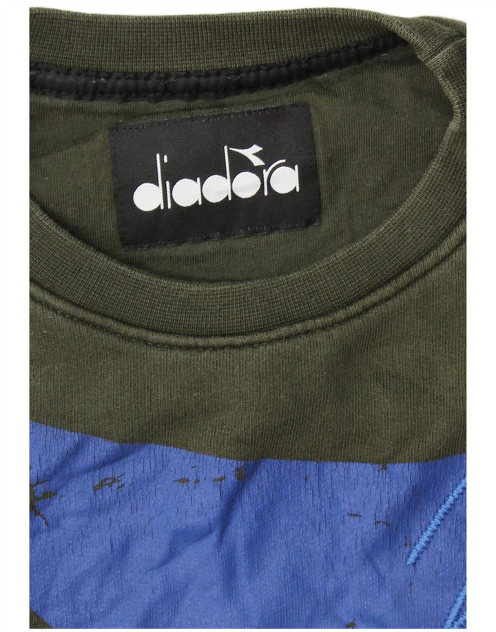 DIADORA Ανδρικό γραφικό φούτερ Jumper Μικρό Χακί