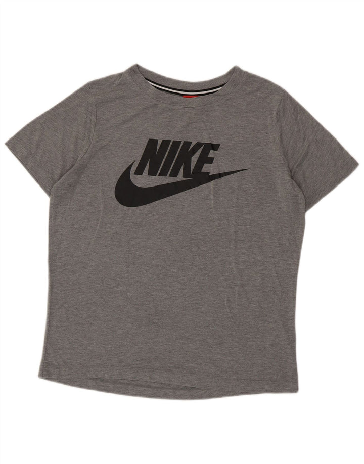 Ανδρικό γραφικό μπλουζάκι NIKE Top Medium Grey Polyester