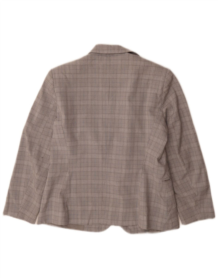 Zara Γυναικείο Μπουφάν σακάκι με 1 κουμπί EU 40 Medium Grey Houndstooth