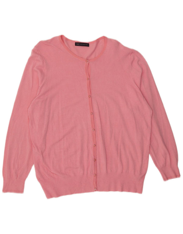 Marks & Spencer Γυναικεία ζακέτα πουλόβερ UK 24 4XL Ροζ βισκόζη