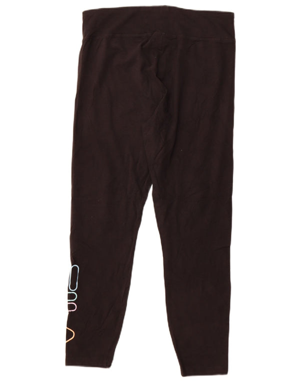 Fila Γυναικείο Γραφικό Κολάν UK 14 μεγάλο μαύρο βαμβακερό