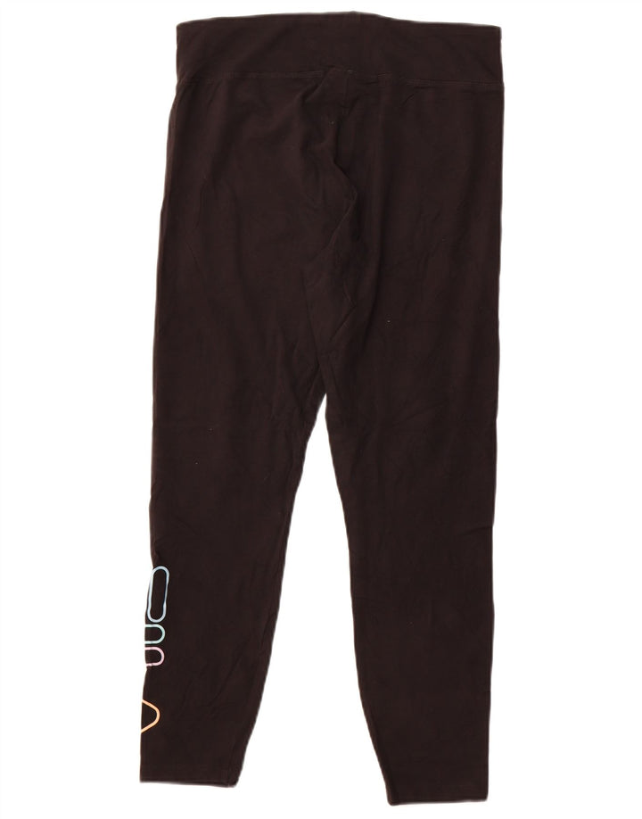 Fila Γυναικείο Γραφικό Κολάν UK 14 μεγάλο μαύρο βαμβακερό