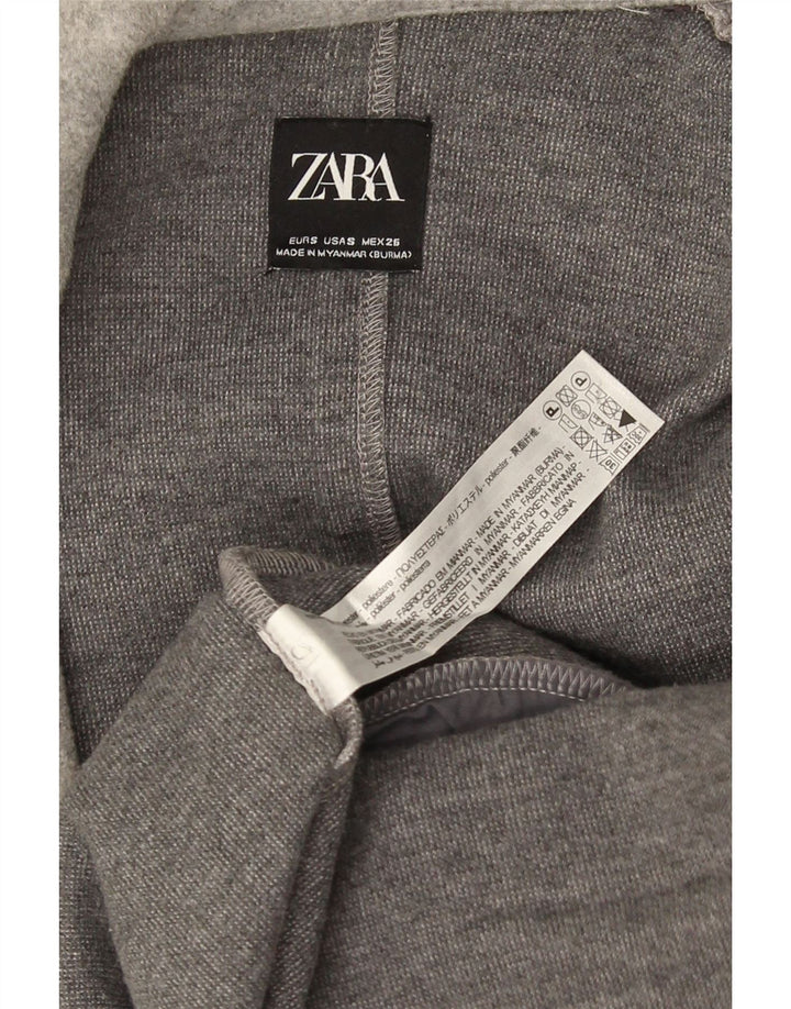 Zara Γυναικείο Πανωφόρι UK 10 Small Grey Polyester