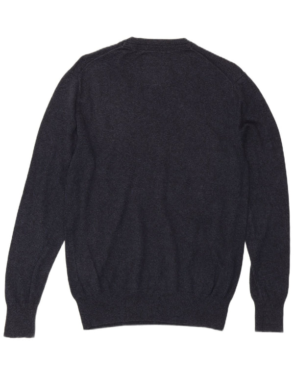 SUPERDRY Mens Crew Neck Jumper Sweater Medium Navy Blue Cotton