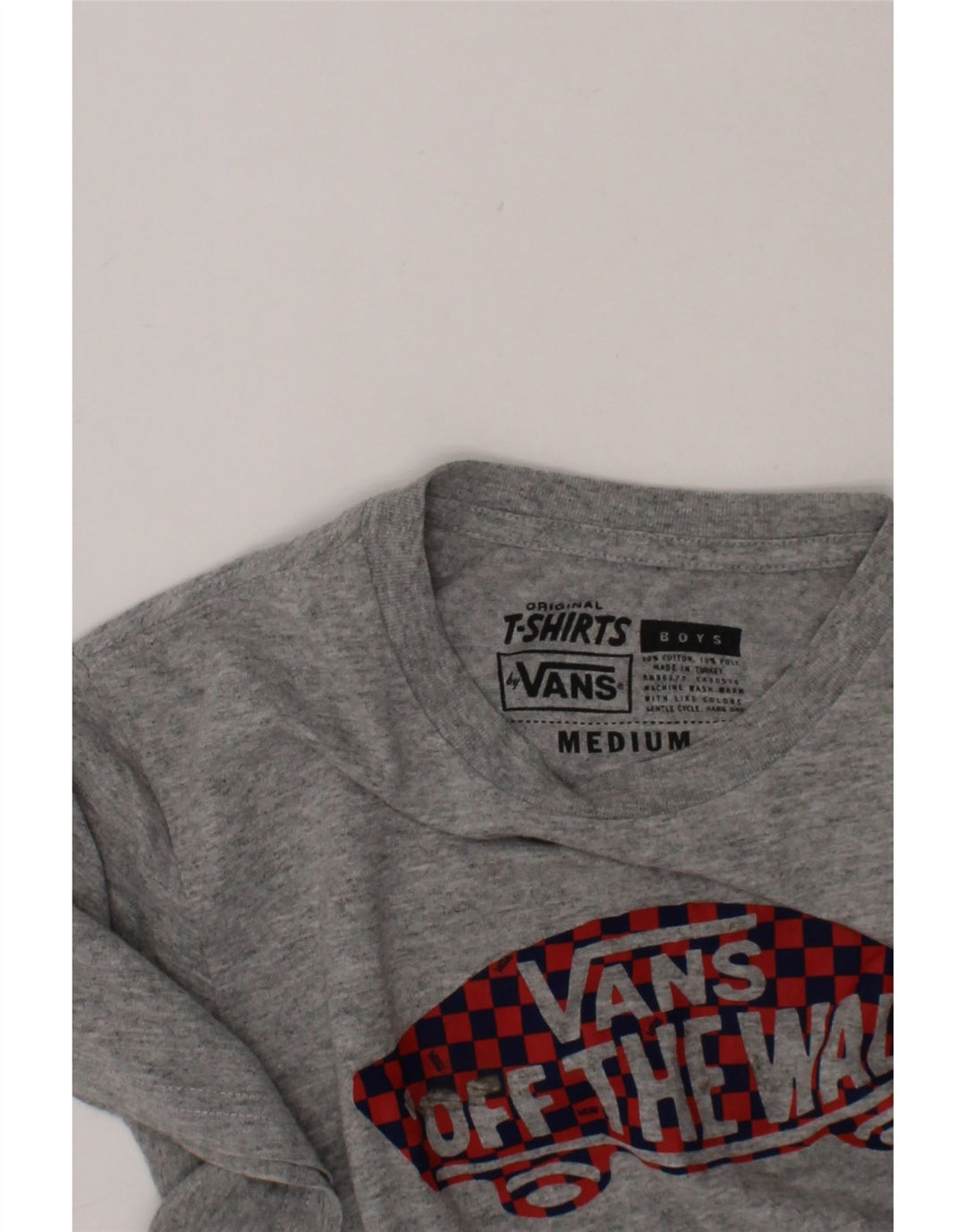 VANS Boys Graphic T-Shirt Top 10-11 Years Medium Grey Cotton Vintage Vans and Second-Hand Vans from Messina Hembry 