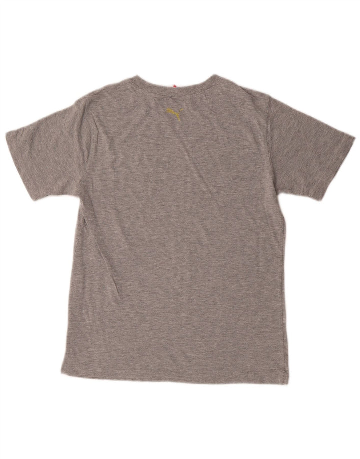 Puma Boys Graphic T-Shirt Top 9-10 ετών Μεσαίο γκρι βαμβακερό