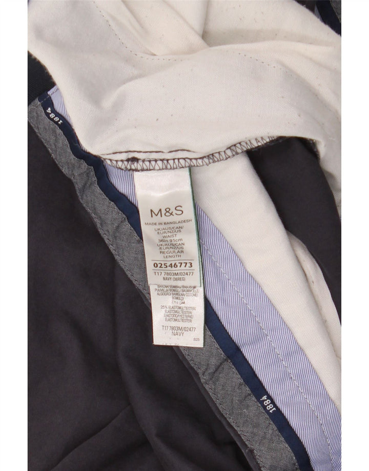 Ανδρικό σορτς Chino Marks & Spencer W36 Large Navy Blue από βαμβάκι
