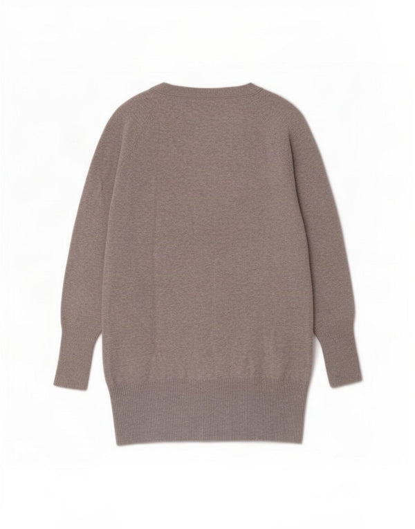 Zara Γυναικεία Ζακέτα Longline UK 10 Small Grey Cotton