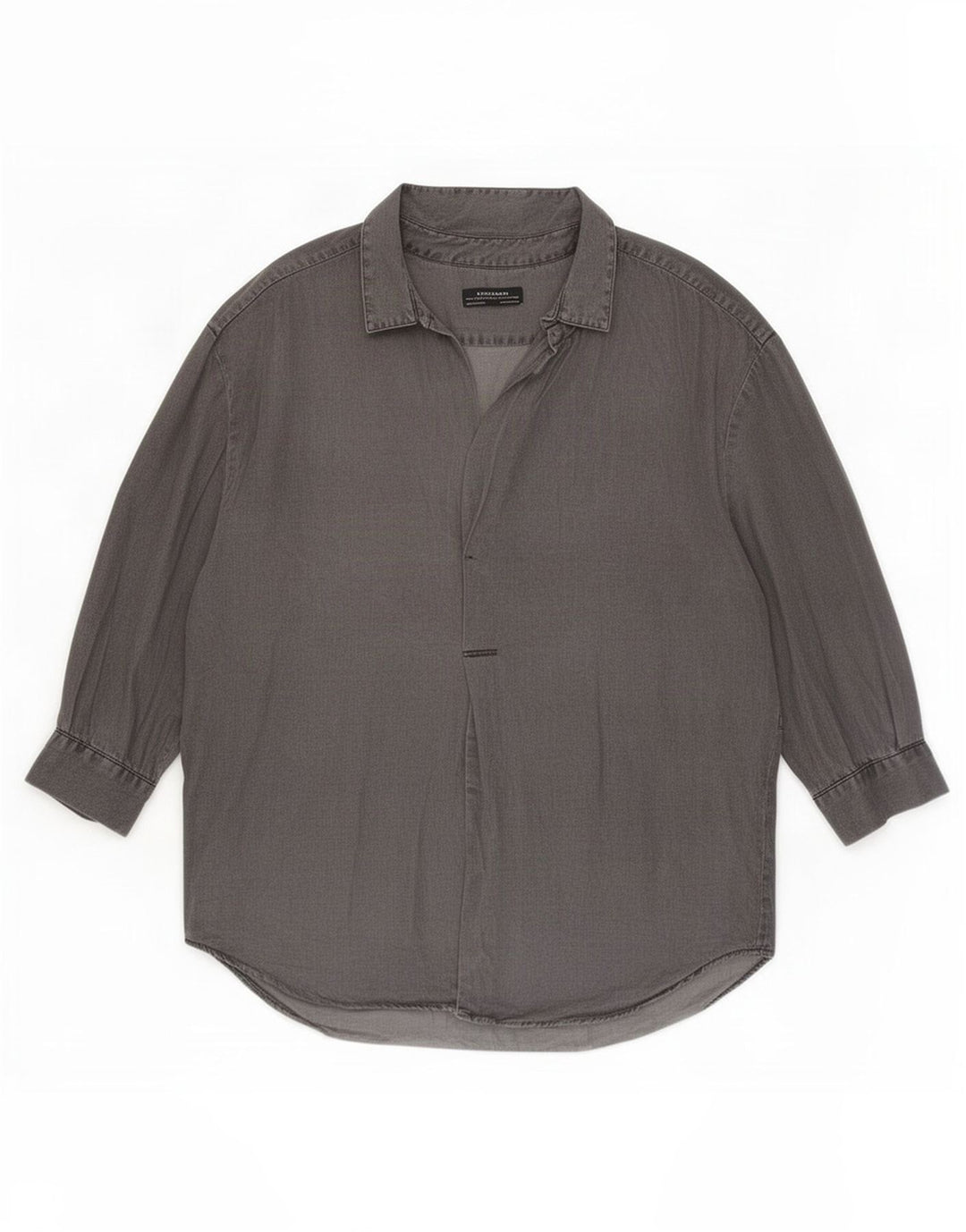 Zara Γυναικείο πουλόβερ με μανίκια 3/4 UK 16 Large Grey Lyocell