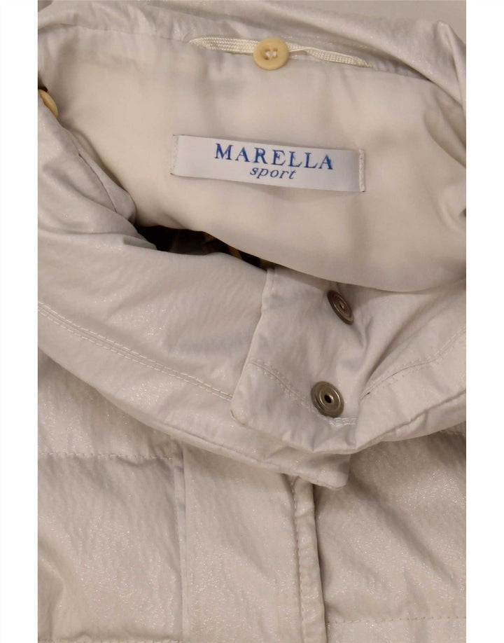 Marella Γυναικείο παλτό UK 12 Medium White Polyester