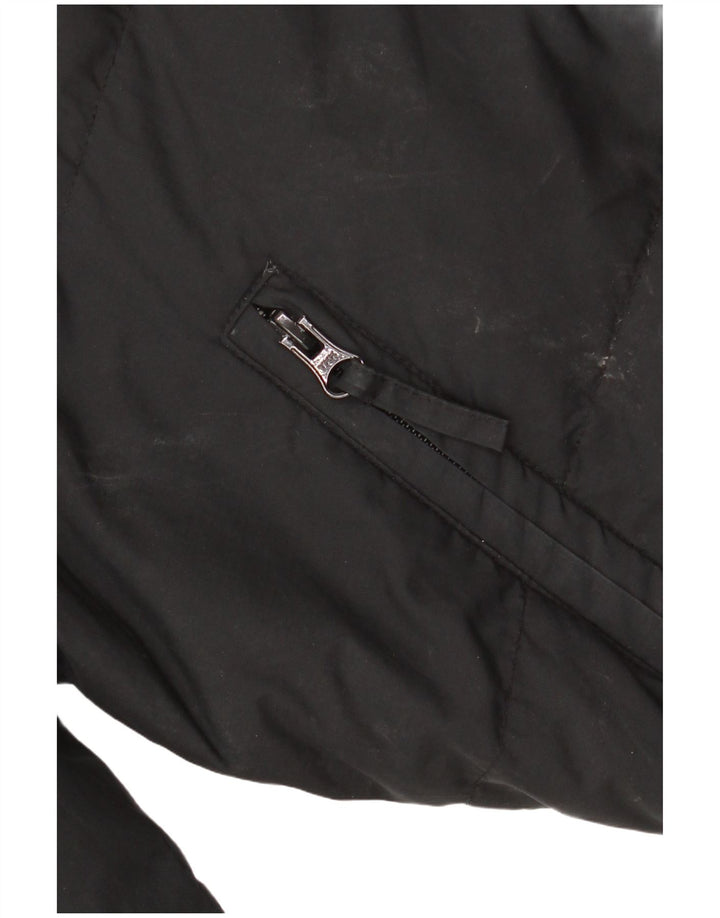 ADIDAS Γυναικείο μπουφάν με κουκούλα μεγάλου μεγέθους UK 10 μικρό μαύρο πολυεστέρα