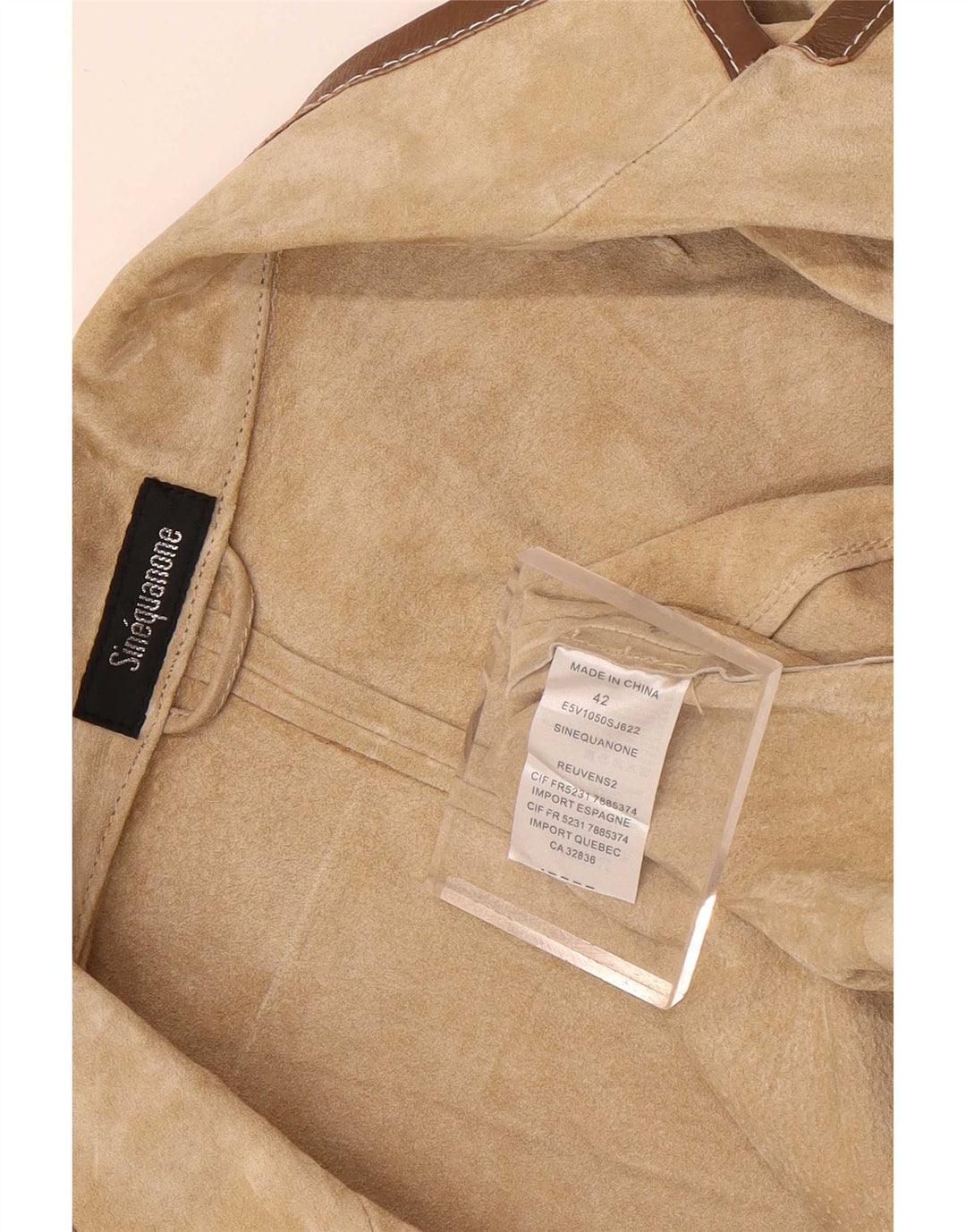 Sinequanone γυναικείο 3/4 μανίκι μπουφάν Bolero IT 42 Medium Beige