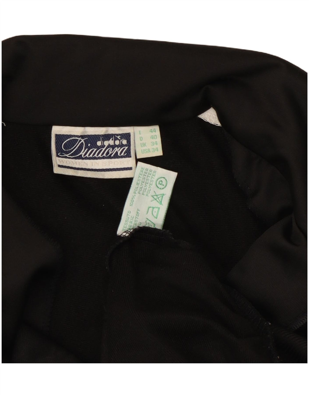 Ανδρική φόρμα γραφικών Diadora Top Jacket UK 34 XS Μαύρο Πολυεστέρας