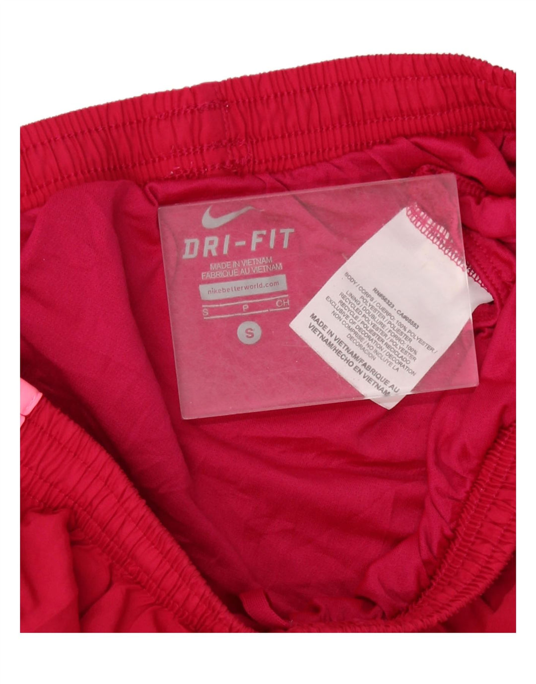 Γυναικείο αθλητικό σορτς NIKE Dri Fit UK 10 Small Red Colorblock Πολυεστέρας