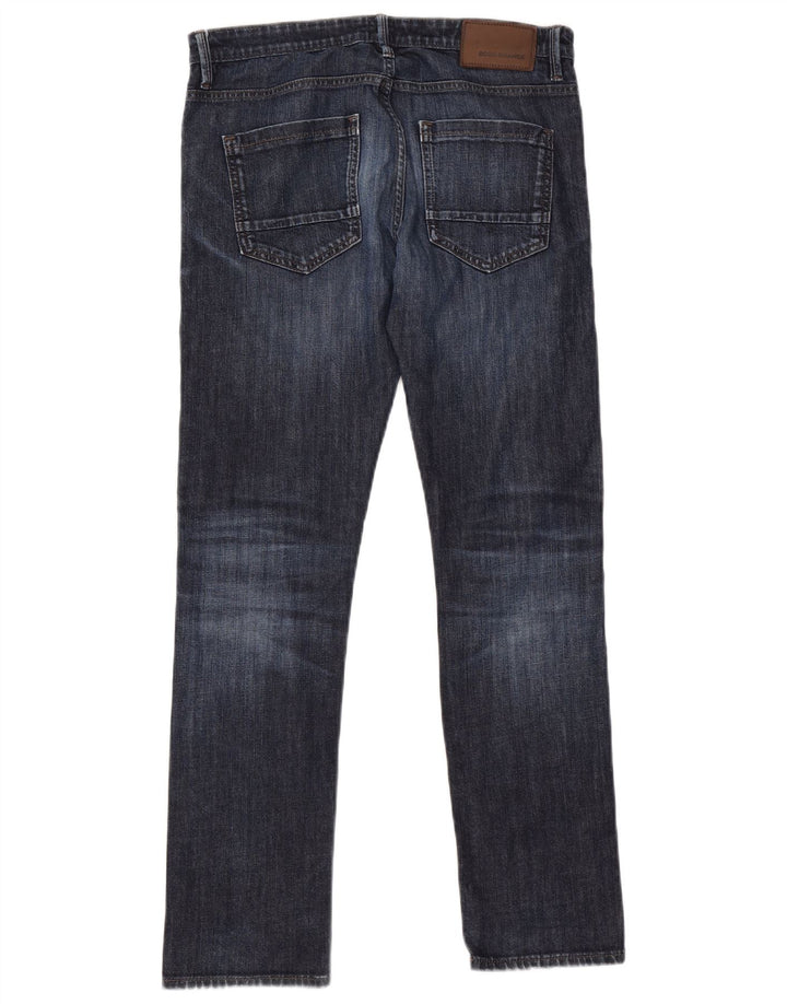 Ανδρικό τζιν ίσιο Hugo Boss W33 L32 Navy Blue Cotton