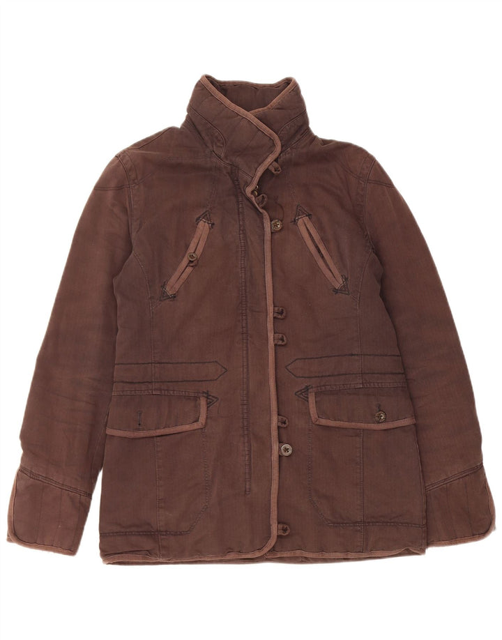 Γυναικείο τζάκετ Levi's Windbreaker UK 10 Small Brown Ψαροκόκκαλο