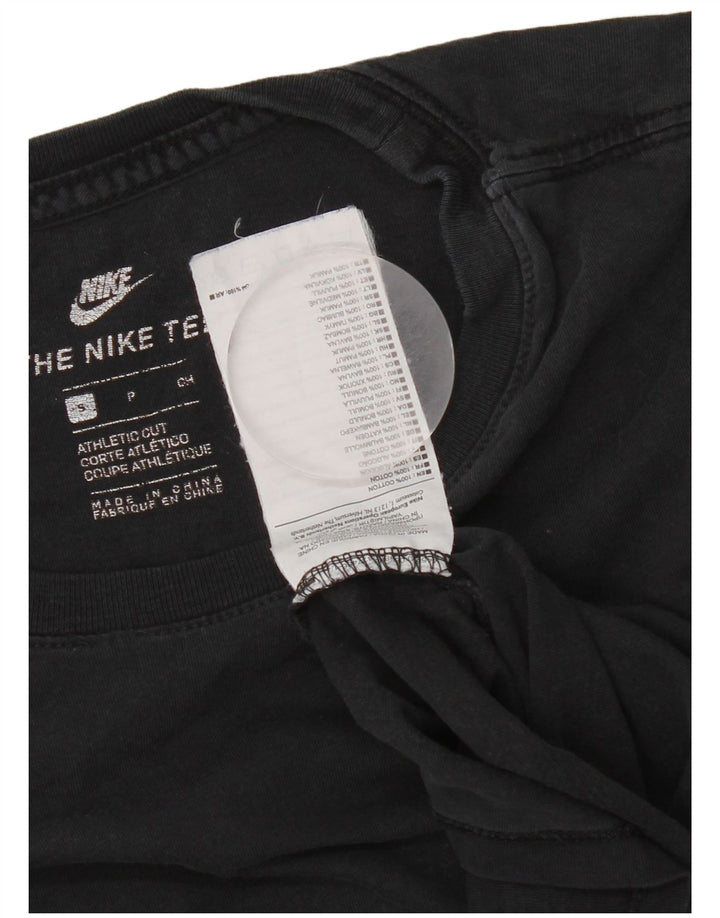 Ανδρικό μπλουζάκι Nike με κοπή, μικρό μαύρο βαμβακερό