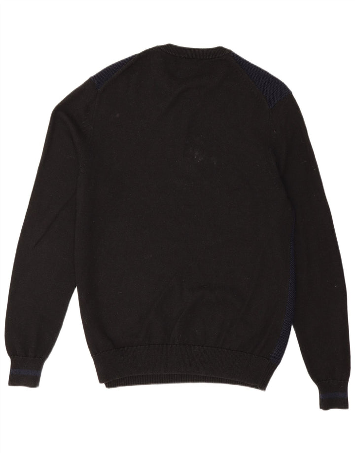 Fred Perry Ανδρικό πουλόβερ με λαιμόκοψη με λαιμόκοψη μεγάλο μπλε ναυτικό μαλλί