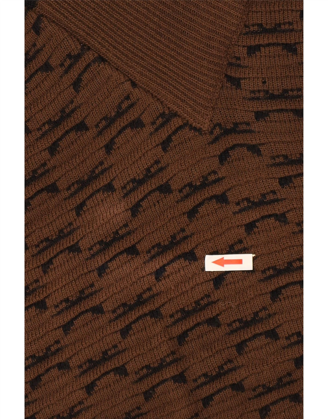 Ανδρικό πουλόβερ με λαιμό σάλι Brian Scott XL Καφέ γεωμετρικό ακρυλικό